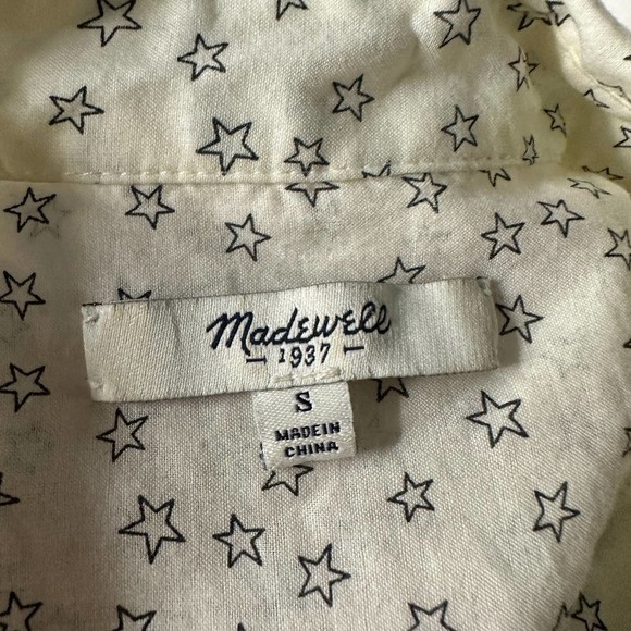 MADEWELL Star Cotton Blouse Size Small - Picture 6 of 7